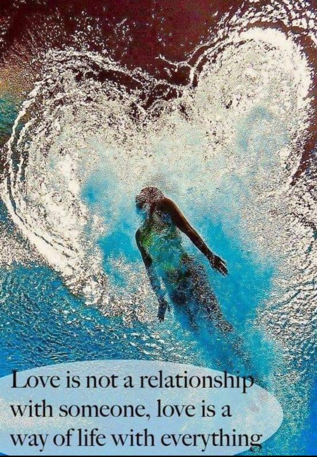 Liebe ist keine Beziehung zu jemandem, Liebe ist eine Art mit allem zu leben